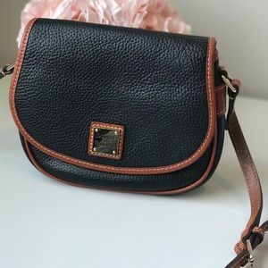 Dooney and Burke black pebbled leather crossbody.